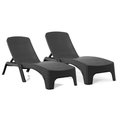 Rainbow Outdoor Roma Set of 2 Chaise Lounger-Anthracite RBO-ROMA-ANT-2CL